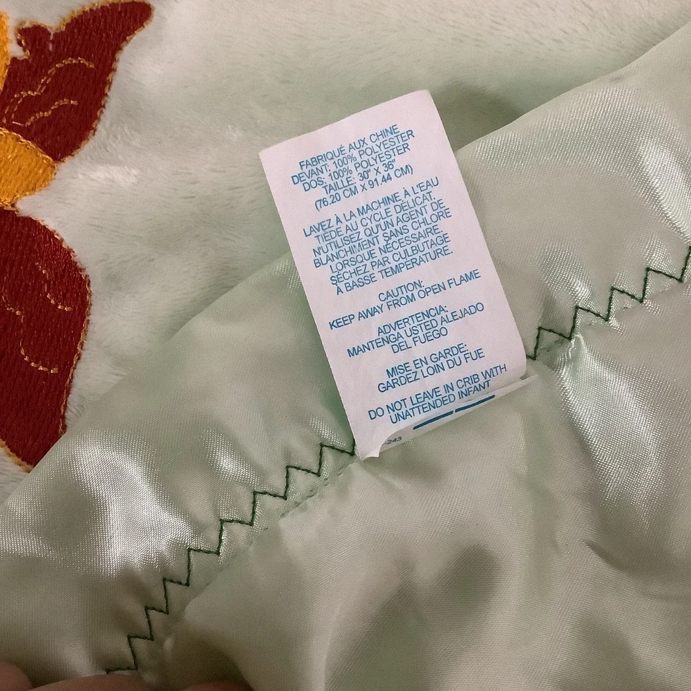 Carter's Dragon Baby Blanket Satin Trim‎ Plush Security Green Lovey Retired